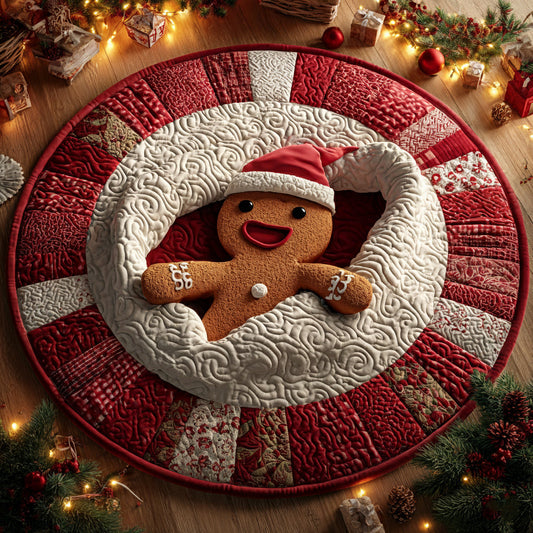 Jolly Gingerbread Man Round Carpet NCU0HH1301