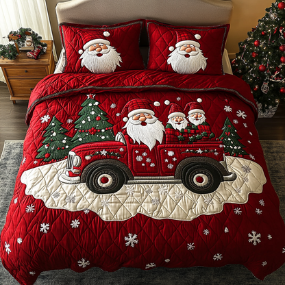 Jolly Gnome Village 3-Piece Quilted Bedding Set NCU0DK2576