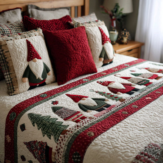Jolly Gnomes Quilted Bed Runner NCU0PT9037