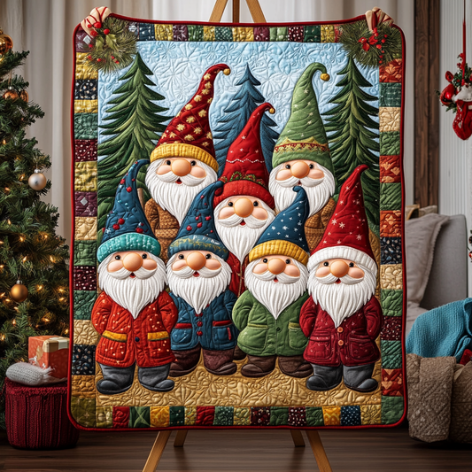 Jolly Gnomes Quilted Blanket NCU0VH1245