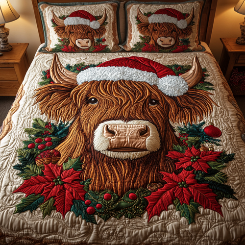 Jolly Highlander 3-Piece Quilted Bedding Set NCU0VH1066