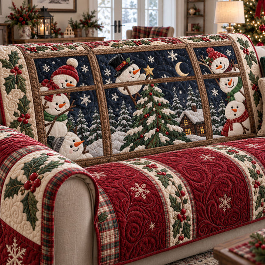 Jolly Holiday Quilted Sofa Cover NCU0PT12136