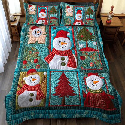 Jolly Holly Nights 3-Piece Quilted Bedding Set NCU0PD747