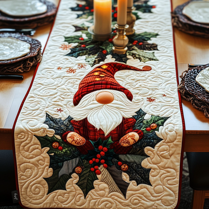 Jolly Holly Quilted Table Runner NCU0VH451