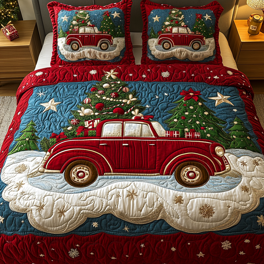 Jolly Journey 3-Piece Quilted Bedding Set NCU0VH950