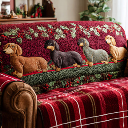 Jolly Little Doxie Quilted Sofa Cover NCU0PT10000