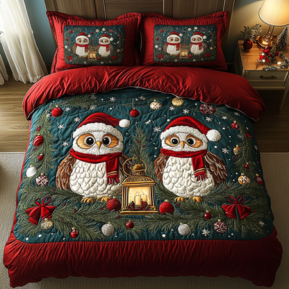 Jolly Owl Haven 3-Piece Quilted Bedding Set NCU0DK2831