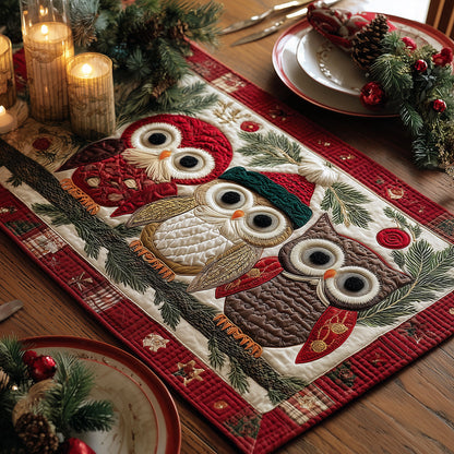 Jolly Owl Quilted Table Runner NCU0TH3410