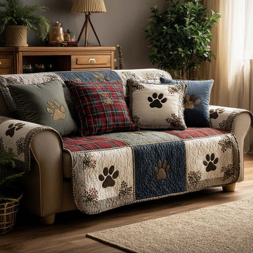 Jolly Paw Quilted Sofa Cover NCU0NT11192
