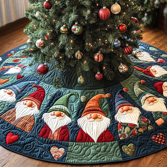Jolly Round Christmas Quilted Tree Skirt NCU0VL798