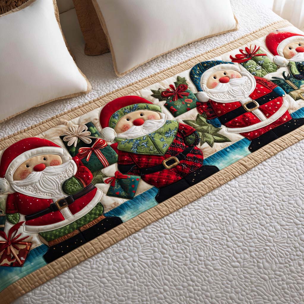 Jolly Santa Quilted Bed Runner NCU0NT10298