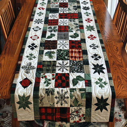 Jolly Santas Gift Quilted Table Runner NCU0PT1639