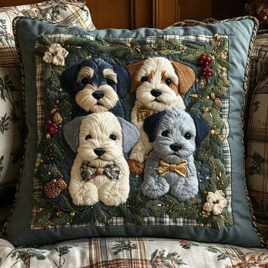Jolly Schnauzer Quilted Pillow Case NCU0DV7939