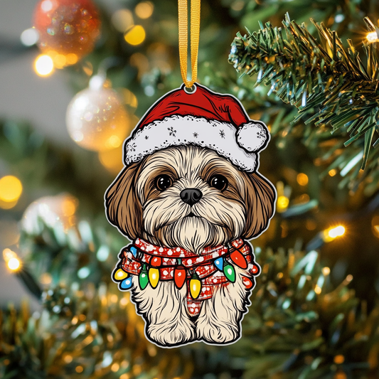 Jolly Shih Tzu Noel Mica Ornament NCU0DV1697