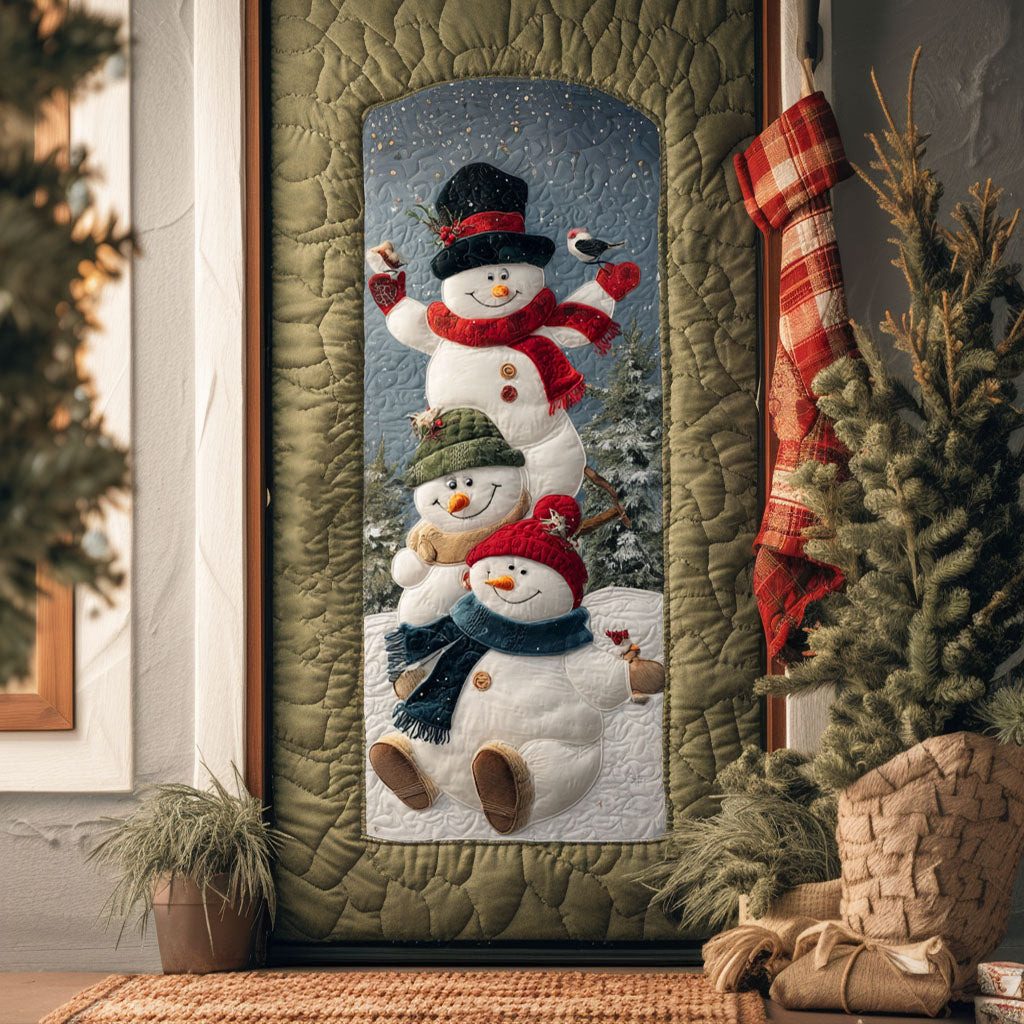 Jolly Snow Stack Quilted Door Cover NCU0PT10789