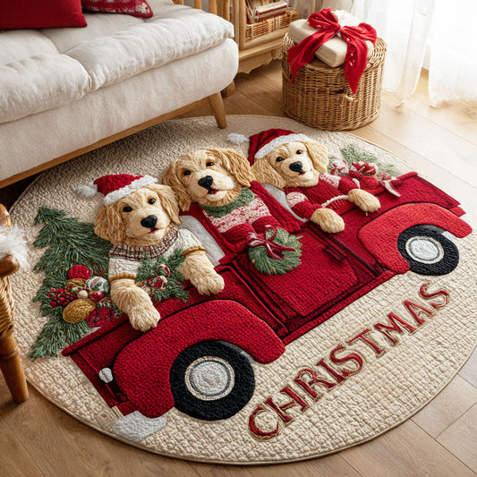 Jolly Tail Quilted Round Mat NCU0TD371