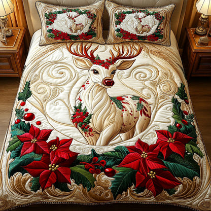 Jolly Times 3-Piece Quilted Bedding Set NCU0NT2483