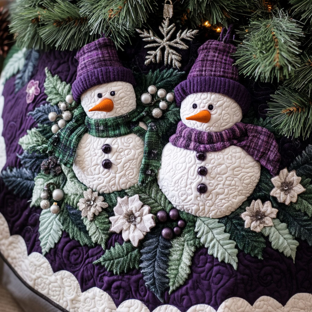 Jolly Trio Quilted Christmas Tree Skirt NCU0PT2316