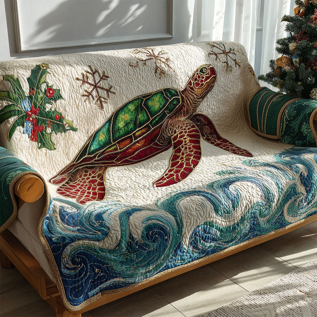 Jolly Turtle Beach Quilted Sofa Cover NCU0PT10703