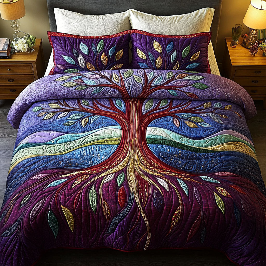 Journey of Life 3-Piece Quilted Bedding Set NCU0PT3814