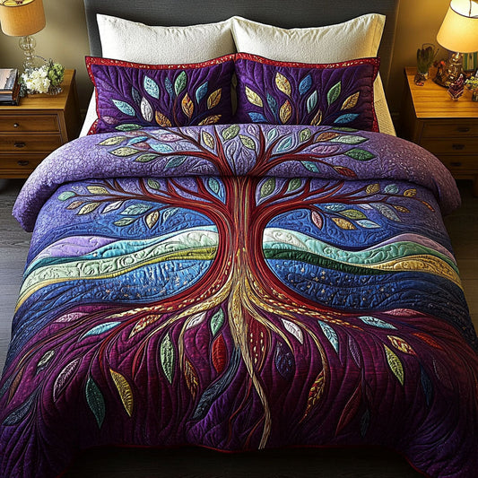 Journey of Life 3-Piece Quilted Bedding Set NCU0PT3814