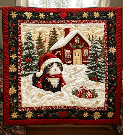 Joyful Cat Quilted Blanket NCU0DV658