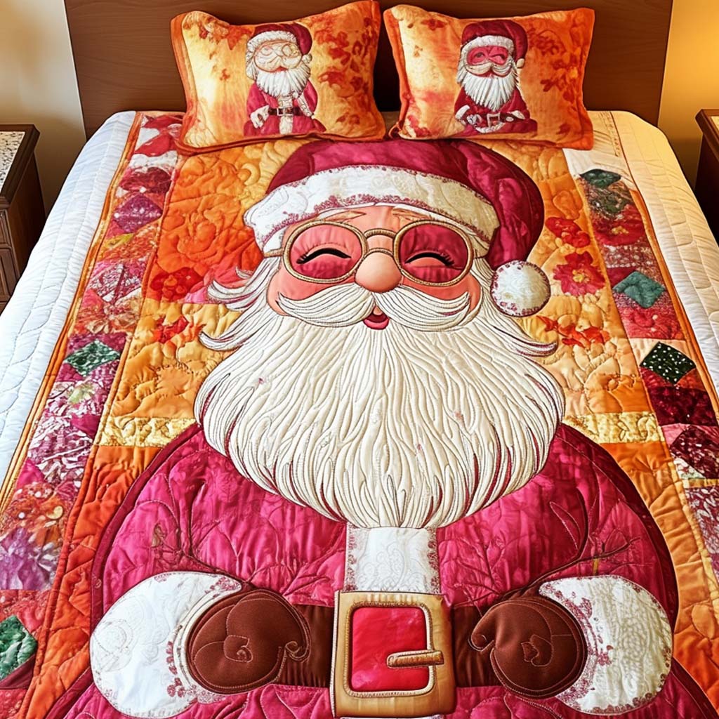 Joyful Cheer 3-Piece Quilted Bedding Set NCU0NT2170