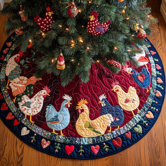 Joyful Coops Christmas Quilted Tree Skirt NCU0NT2088