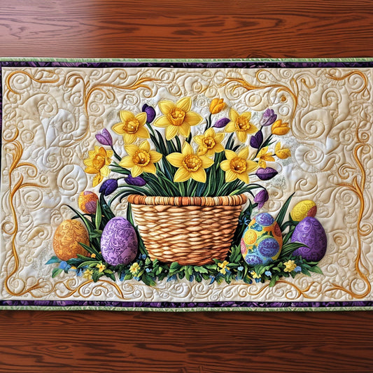 Joyful Easter Patch Quilted Table Runner NCU0PT5152