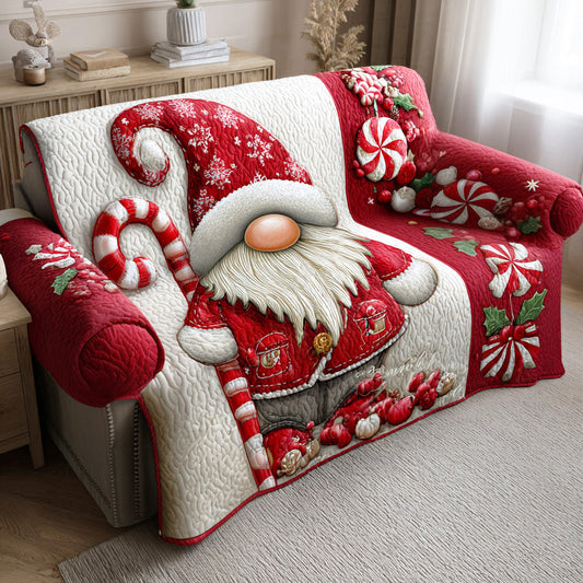 Joyful Gnome Garden Quilted Sofa Cover NCU0TD1042