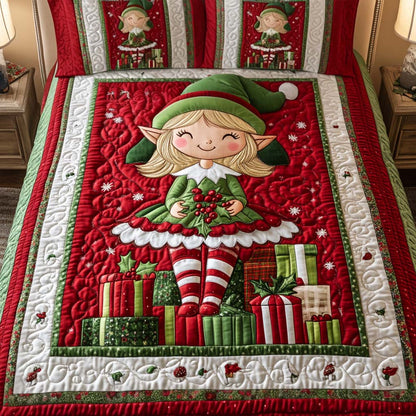 Joyful Helper 3-Piece Quilted Bedding Set NCU0NT2104