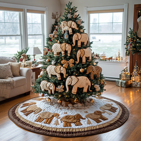 Joyful Herd Quilted Christmas Tree Skirt NCU0DV7836