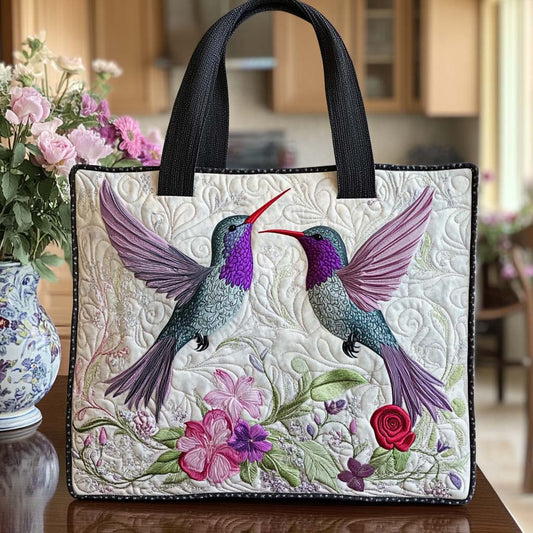 Joyful Hummer Kiss Quilted Tote Bag NCU0NT8484