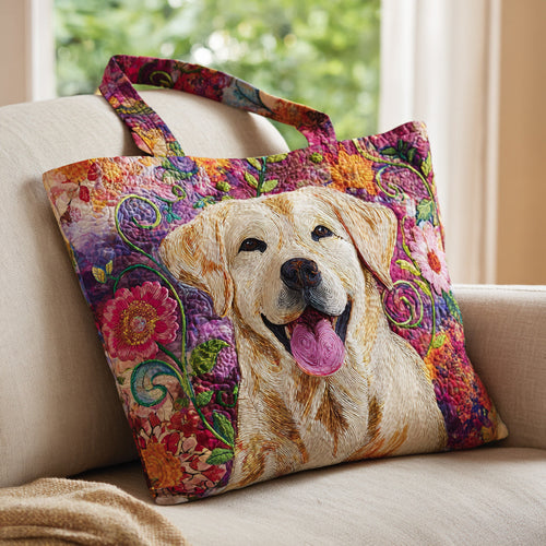 Joyful Labrador Retriever Quilted Tote Bag NCU0HH906