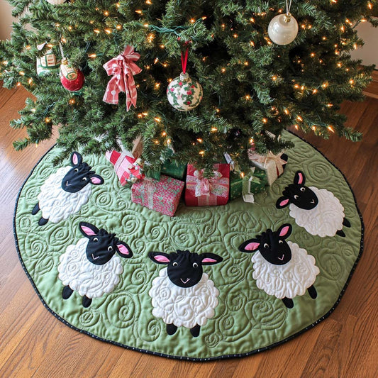 Joyful Lamb Christmas Quilted Tree Skirt NCU0NT10793