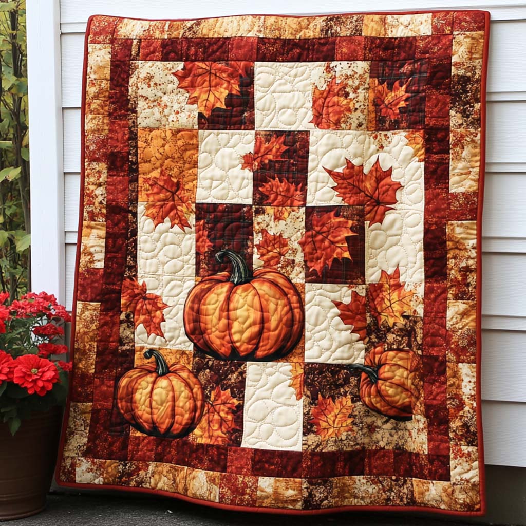 Joyful Maple Stroll Quilted Blanket NCU0NT8426