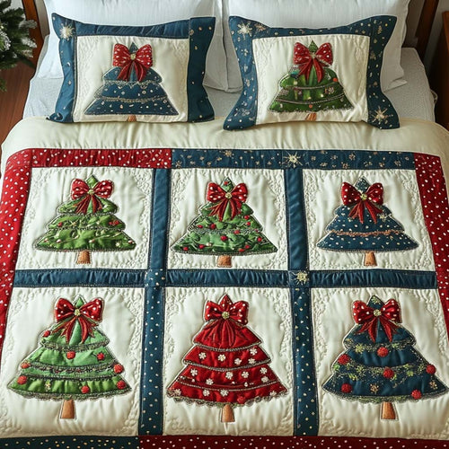 Joyful Pines 3-Piece Quilted Bedding Set NCU0NT2011