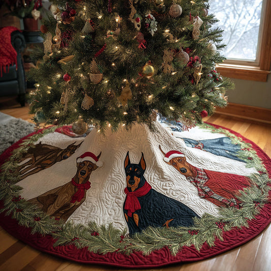 Joyful Protector Christmas Quilted Tree Skirt NCU0DV8280