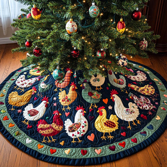 Joyful Roost Christmas Quilted Tree Skirt NCU0NT1971