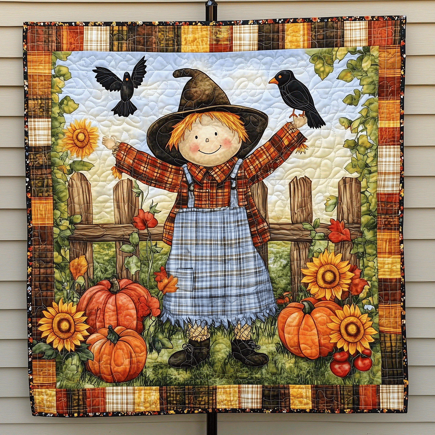 Joyful Scarecrow Quilted Blanket NCU0TH1841