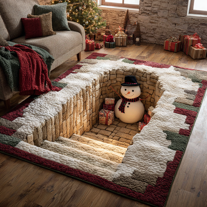 Joyful Snowman Area Rug NCU0DK11199