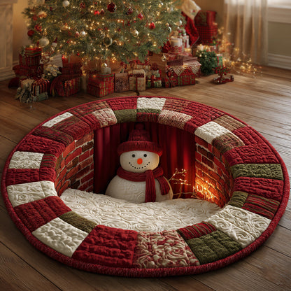 Joyful Snowman Pit Round Carpet NCU0HH1280