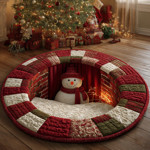 Joyful Snowman Pit Round Carpet NCU0HH1280