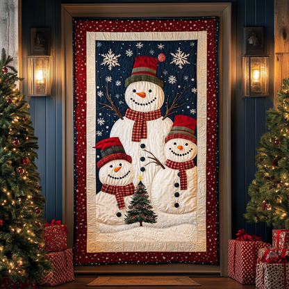 Joyful Snowman Quilted Door Cover NCU0DK10979