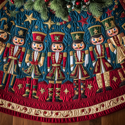Joyful Soldiers Quilted Christmas Tree Skirt NCU0VH615