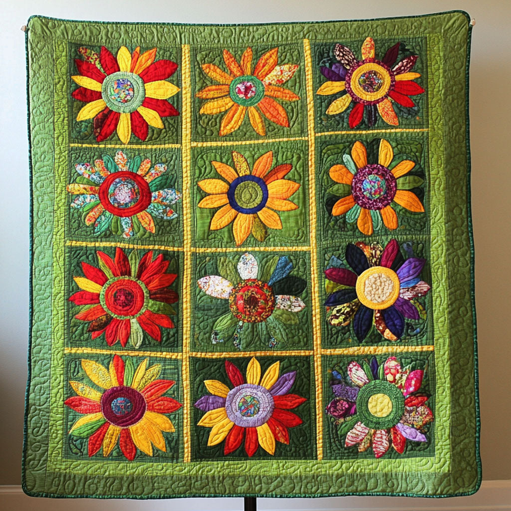 Joyful Sunbursts Quilted Blanket NCU0NT6854