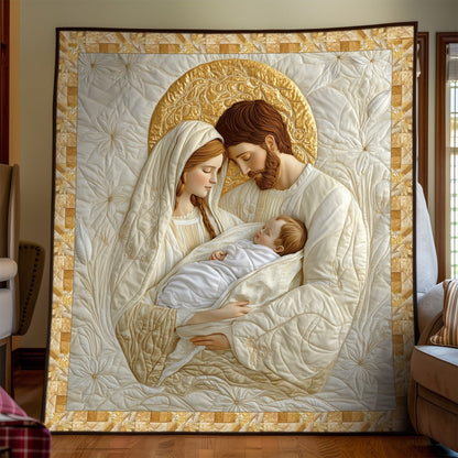 Joyous Nativity Scene Quilted Blanket NCU0TL1738