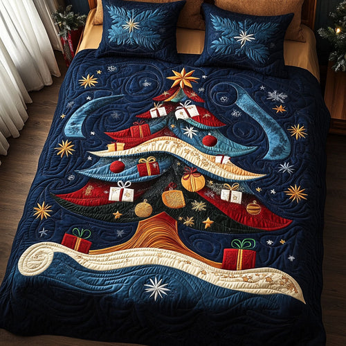 Joyous Pines 3-Piece Quilted Bedding Set NCU0PT2735