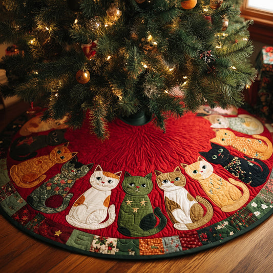 Jubilee Cat Quilted Christmas Tree Skirt NCU0HH1157