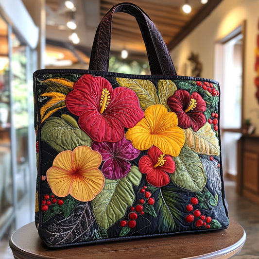 Jungle Bouquet Quilted Tote Bag NCU0VL2764